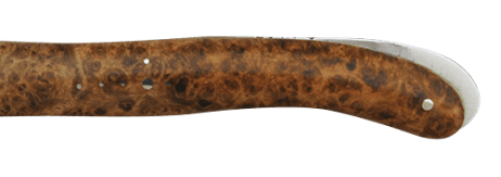 Folding knife maple burl